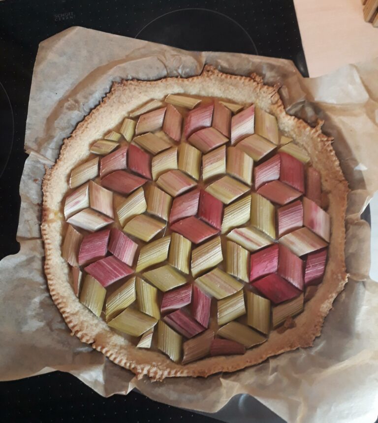 Tarte graphique à la rhubarbe